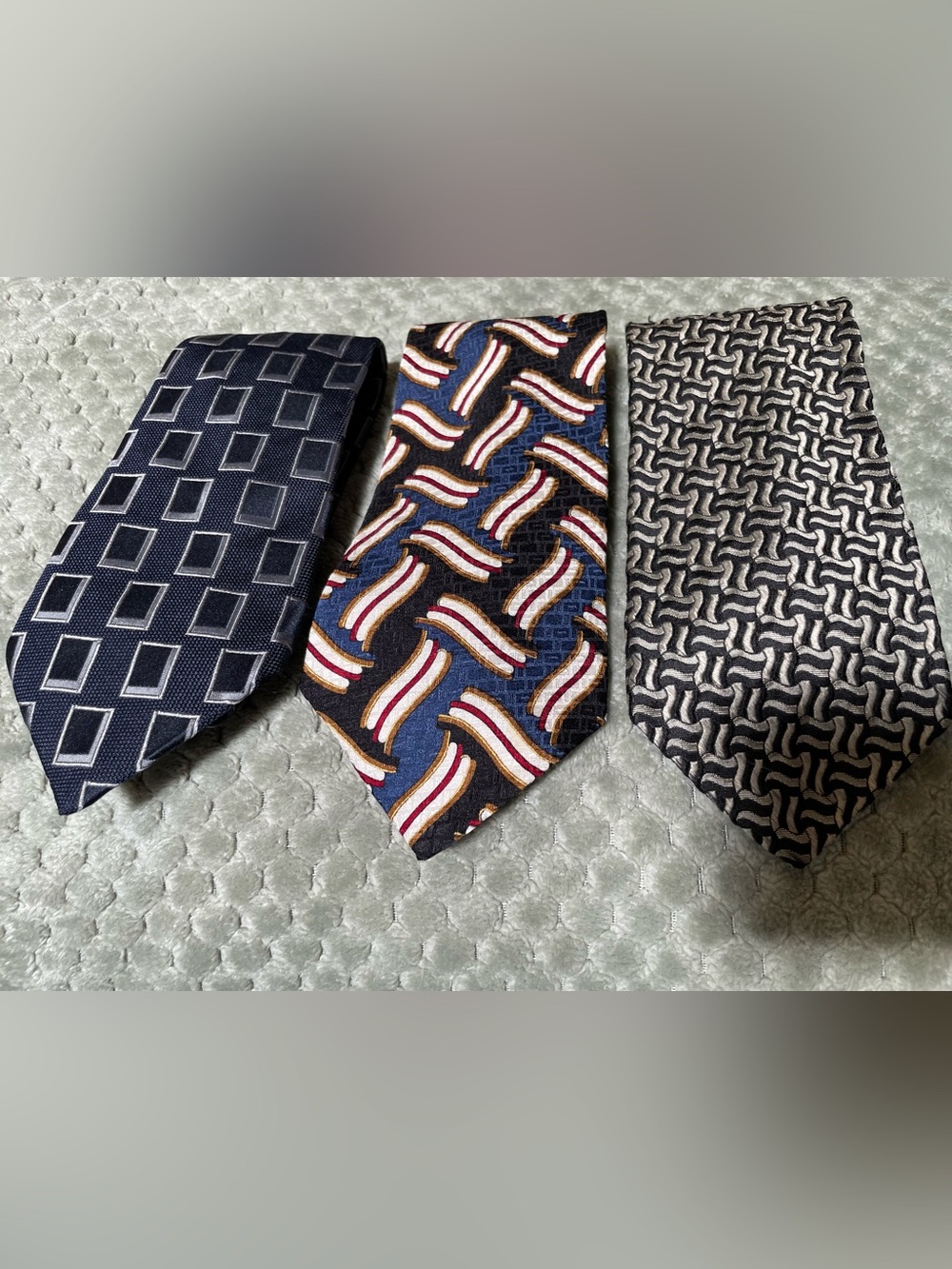 Set of 3 Silk Ties- Allen Edmonds, Portico, Sterling & Hunt —Price Firm